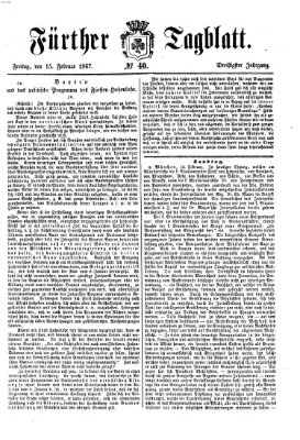 Fürther Tagblatt Freitag 15. Februar 1867