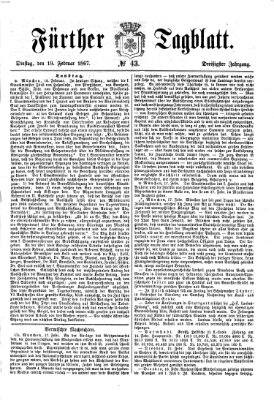 Fürther Tagblatt Dienstag 19. Februar 1867