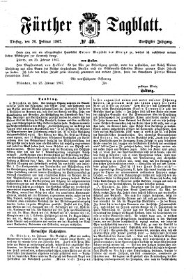 Fürther Tagblatt Dienstag 26. Februar 1867