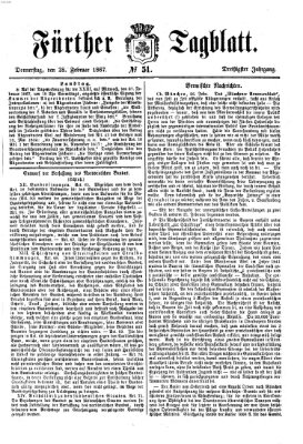 Fürther Tagblatt Donnerstag 28. Februar 1867