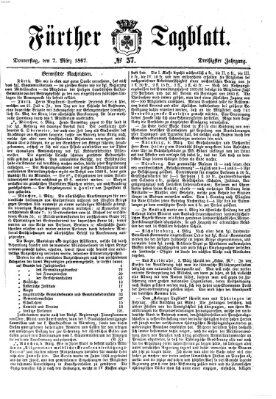 Fürther Tagblatt Donnerstag 7. März 1867