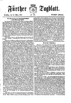 Fürther Tagblatt Samstag 23. März 1867