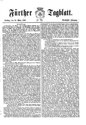 Fürther Tagblatt Dienstag 26. März 1867