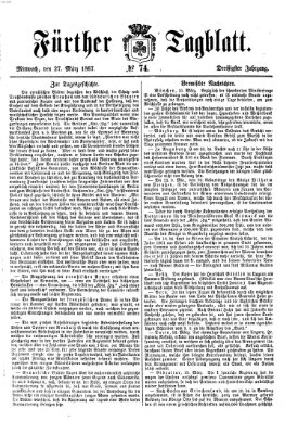 Fürther Tagblatt Mittwoch 27. März 1867