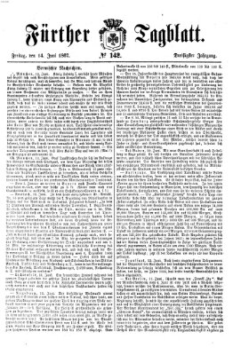 Fürther Tagblatt Freitag 14. Juni 1867