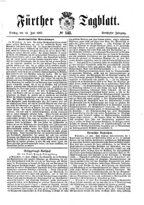 Fürther Tagblatt Dienstag 18. Juni 1867