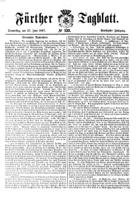 Fürther Tagblatt Donnerstag 27. Juni 1867