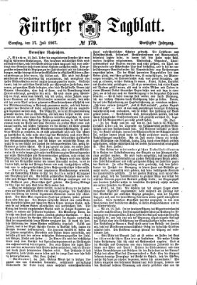 Fürther Tagblatt Samstag 27. Juli 1867