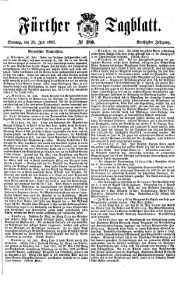 Fürther Tagblatt Sonntag 28. Juli 1867