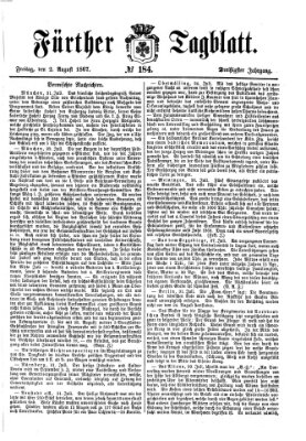 Fürther Tagblatt Freitag 2. August 1867