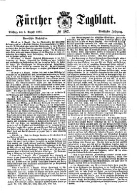 Fürther Tagblatt Dienstag 6. August 1867