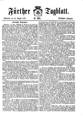 Fürther Tagblatt Mittwoch 14. August 1867