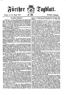 Fürther Tagblatt Dienstag 20. August 1867