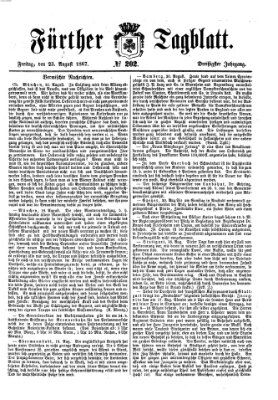 Fürther Tagblatt Freitag 23. August 1867