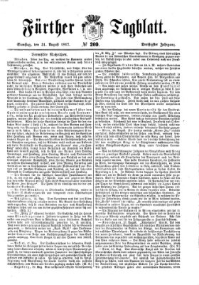 Fürther Tagblatt Samstag 31. August 1867