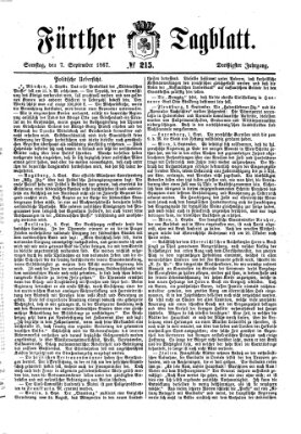 Fürther Tagblatt Samstag 7. September 1867