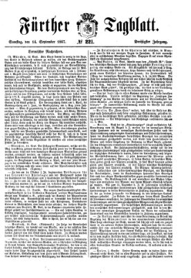 Fürther Tagblatt Samstag 14. September 1867