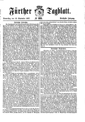 Fürther Tagblatt Donnerstag 19. September 1867