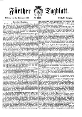 Fürther Tagblatt Mittwoch 25. September 1867