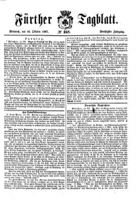 Fürther Tagblatt Mittwoch 16. Oktober 1867