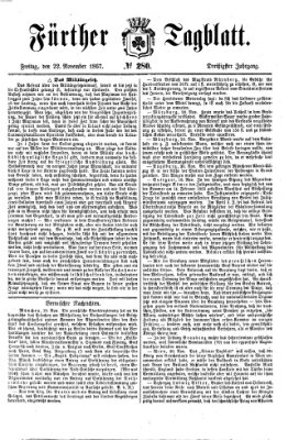 Fürther Tagblatt Freitag 22. November 1867