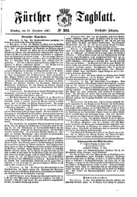 Fürther Tagblatt Samstag 21. Dezember 1867