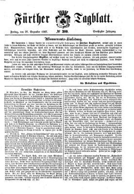 Fürther Tagblatt Freitag 27. Dezember 1867