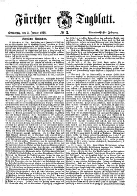 Fürther Tagblatt Donnerstag 2. Januar 1868