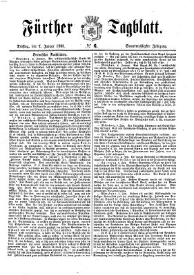 Fürther Tagblatt Dienstag 7. Januar 1868