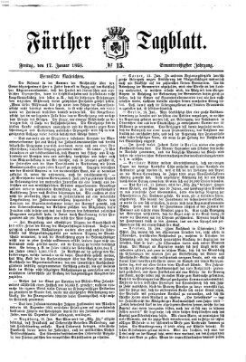 Fürther Tagblatt Freitag 17. Januar 1868