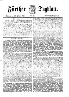 Fürther Tagblatt Mittwoch 12. Februar 1868