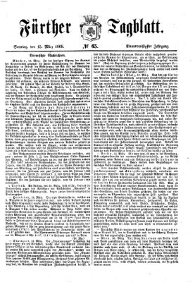 Fürther Tagblatt Sonntag 15. März 1868