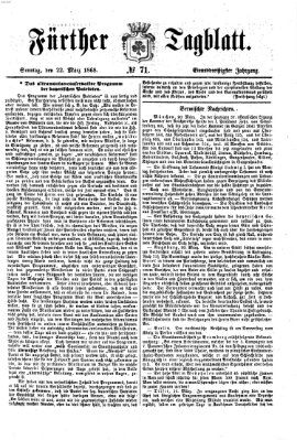 Fürther Tagblatt Sonntag 22. März 1868