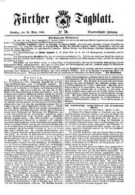 Fürther Tagblatt Samstag 28. März 1868