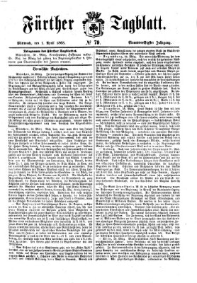 Fürther Tagblatt Mittwoch 1. April 1868