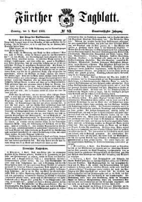 Fürther Tagblatt Sonntag 5. April 1868