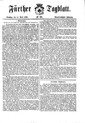 Fürther Tagblatt Samstag 11. April 1868