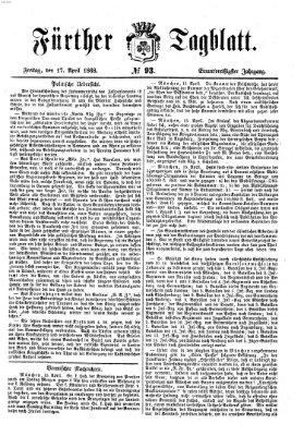 Fürther Tagblatt Freitag 17. April 1868