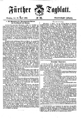 Fürther Tagblatt Sonntag 19. April 1868