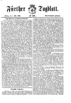 Fürther Tagblatt Freitag 1. Mai 1868