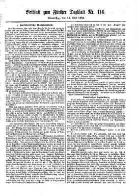 Fürther Tagblatt Donnerstag 14. Mai 1868