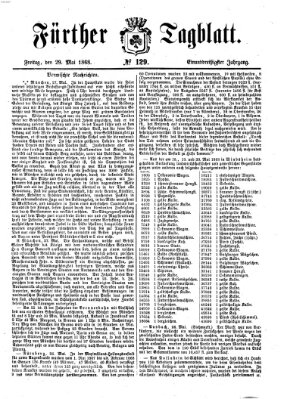 Fürther Tagblatt Freitag 29. Mai 1868