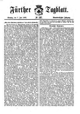 Fürther Tagblatt Sonntag 7. Juni 1868