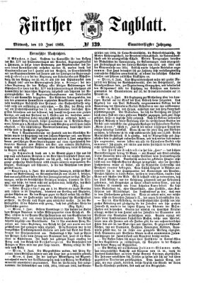 Fürther Tagblatt Mittwoch 10. Juni 1868