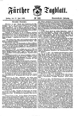 Fürther Tagblatt Freitag 12. Juni 1868