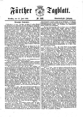 Fürther Tagblatt Samstag 13. Juni 1868