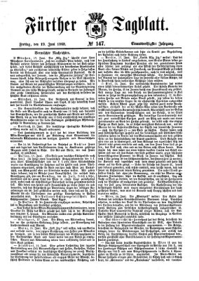 Fürther Tagblatt Freitag 19. Juni 1868