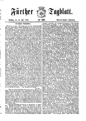 Fürther Tagblatt Dienstag 14. Juli 1868