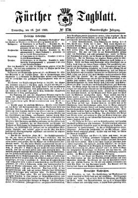 Fürther Tagblatt Donnerstag 16. Juli 1868