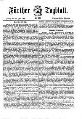 Fürther Tagblatt Freitag 17. Juli 1868